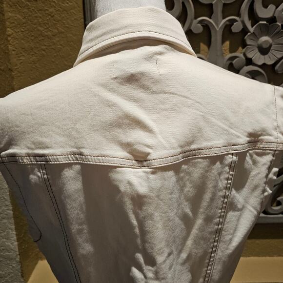 Title: KUT from the Kloth Cream Denim Dress M Classic Vintage Utility **NWT** - Picture 10 of 14